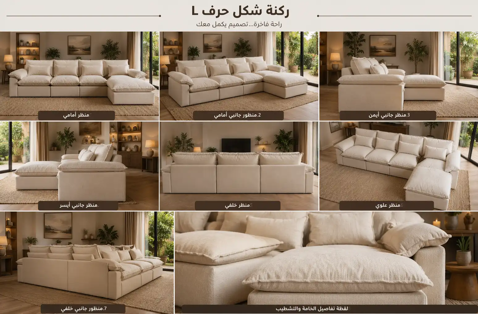 أريكة ركنية عصرية